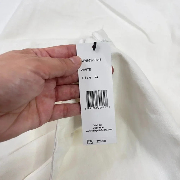 Lafayette 148 White Cropped Pant 24W - Picture 5 of 12